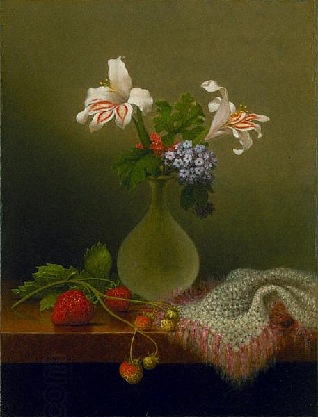 Martin Johnson Heade A Vase of Corn Lilies and Heliotrope China oil painting art